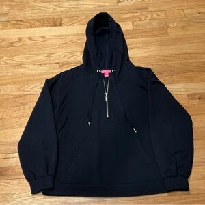 LILLY PULITZER Suri Long Sleeve Hoodie Sweatshirt Black Women’s Size MEDIUM